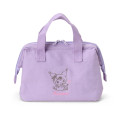 Japan Sanrio Original Insulated Lunch Bag with Wire Frame - Kuromi - 1