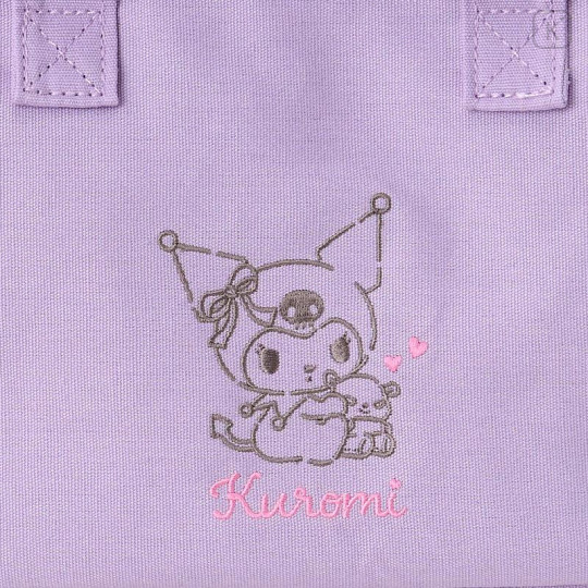 Japan Sanrio Original Insulated Lunch Bag with Wire Frame - Kuromi - 4