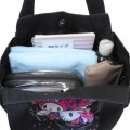 Japan Sanrio Lunch Bag - Hello Kitty & Kuromi & My Melody : Crystal - 4