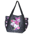 Japan Sanrio Printed Tote Bag - Hello Kitty & Kuromi & My Melody : Crystal - 1