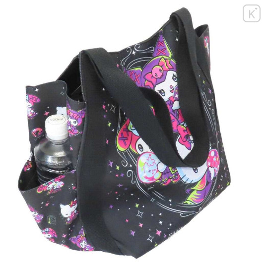 Japan Sanrio Printed Tote Bag - Hello Kitty & Kuromi & My Melody : Crystal - 2
