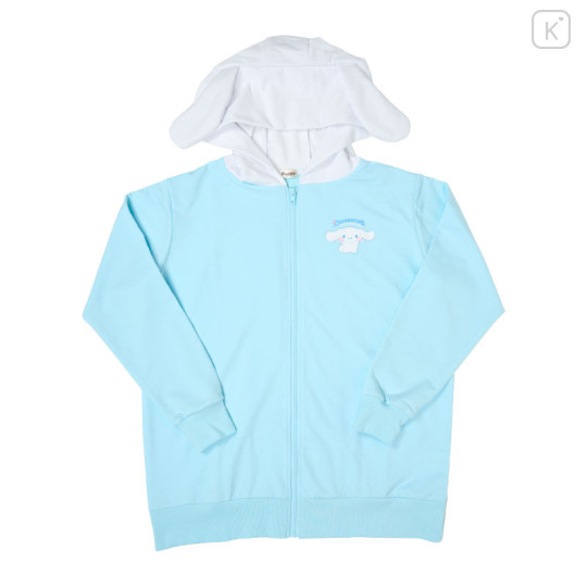 Japan Sanrio Original Zip-up Hoodie - Cinnamoroll : Plump Cheeks - 1