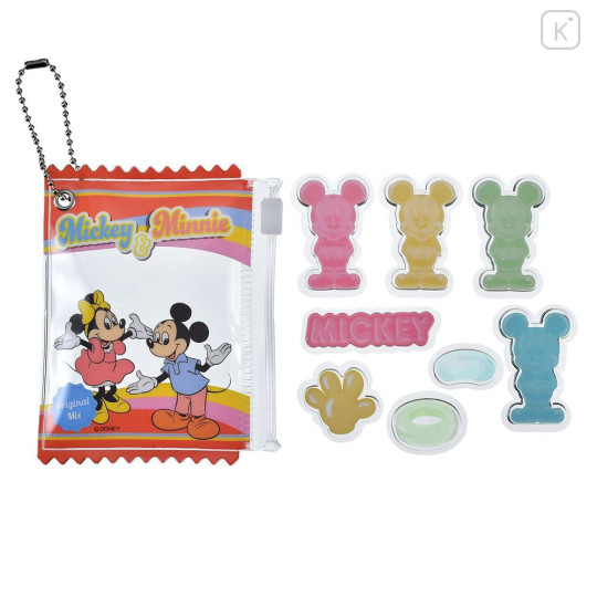 Japan Disney Store Die-cut Sticker Collection With Case - Mickey Mouse & Minnie Mouse : Candy - 1