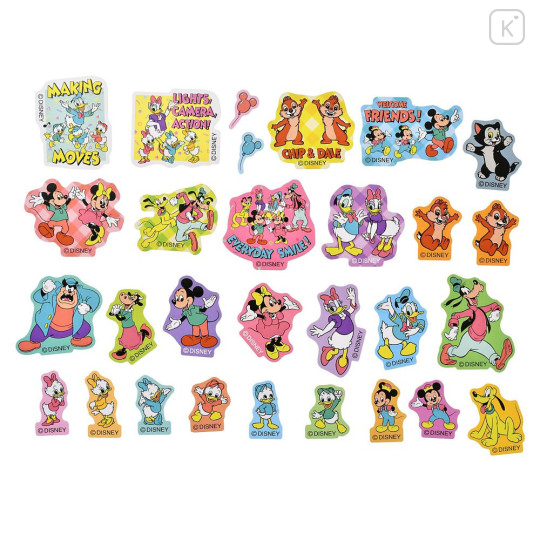 Japan Disney Store Flake Sticker Collection - Mickey & Friends : Retro - 2