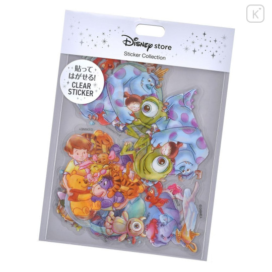 Japan Disney Store Clear Sticker Collection - Characters Hug - 1