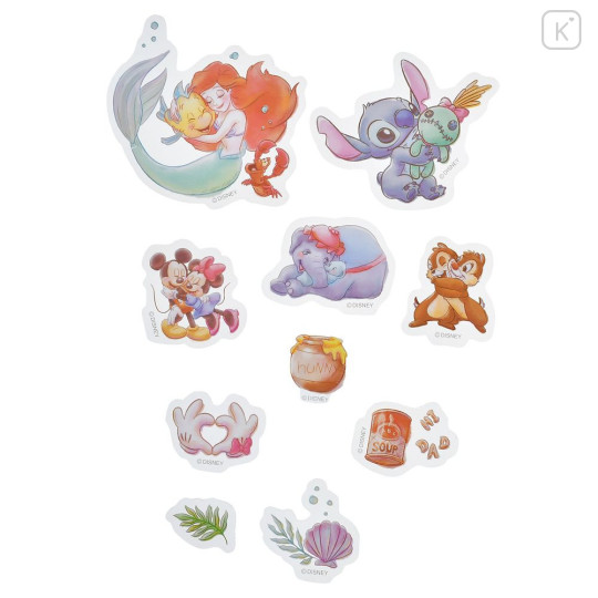 Japan Disney Store Clear Sticker Collection - Characters Hug - 3