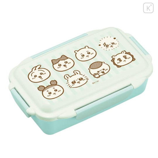 Japan Chiikawa Bento Lunch Box 500ml - Face Monochrome Mint - 1
