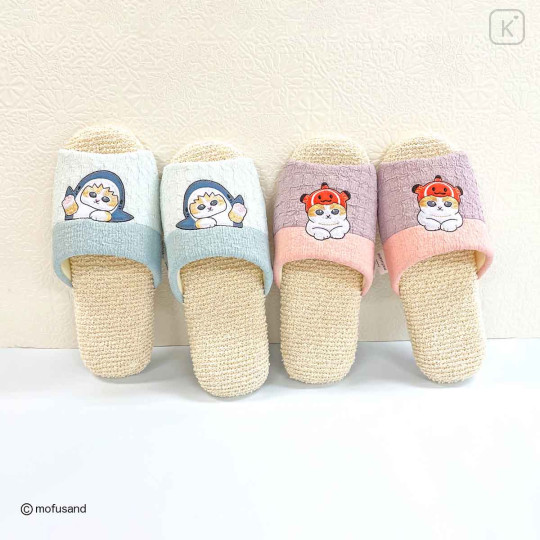 Japan Mofusand Small & Soft Slippers - Octopus Cat Pink - 4