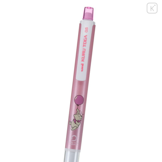 Japan Disney Store Kuru Toga Mechanical Pencil - Pooh : Pink Balloon - 3