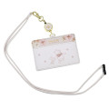 Japan Disney Store Pass Case Card Holder & Reel - Piglet & Pooh : Paul & Joe La Papeterie Chrysanthemum - 1