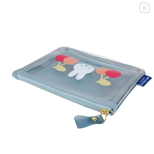 Japan Miffy Clear Pouch - Miffy : Fruits Cherry Turquoise - 3