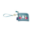 Japan Miffy Pass Case Card Holder & Coin Case & Reel - Miffy : Fruits Cherry Turquoise - 1