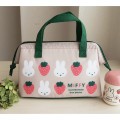 Japan Miffy Insulated Cooler Lunch Bag - Fruits Strawberry Beige - 1