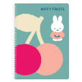 Japan Miffy B6 Ring Notebook - Miffy : Fruits Cherry Turquoise - 1