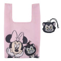 Japan Disney Store Eco Shopping Bag & Mascot Pouch - Minnie Mouse : Cat - 1