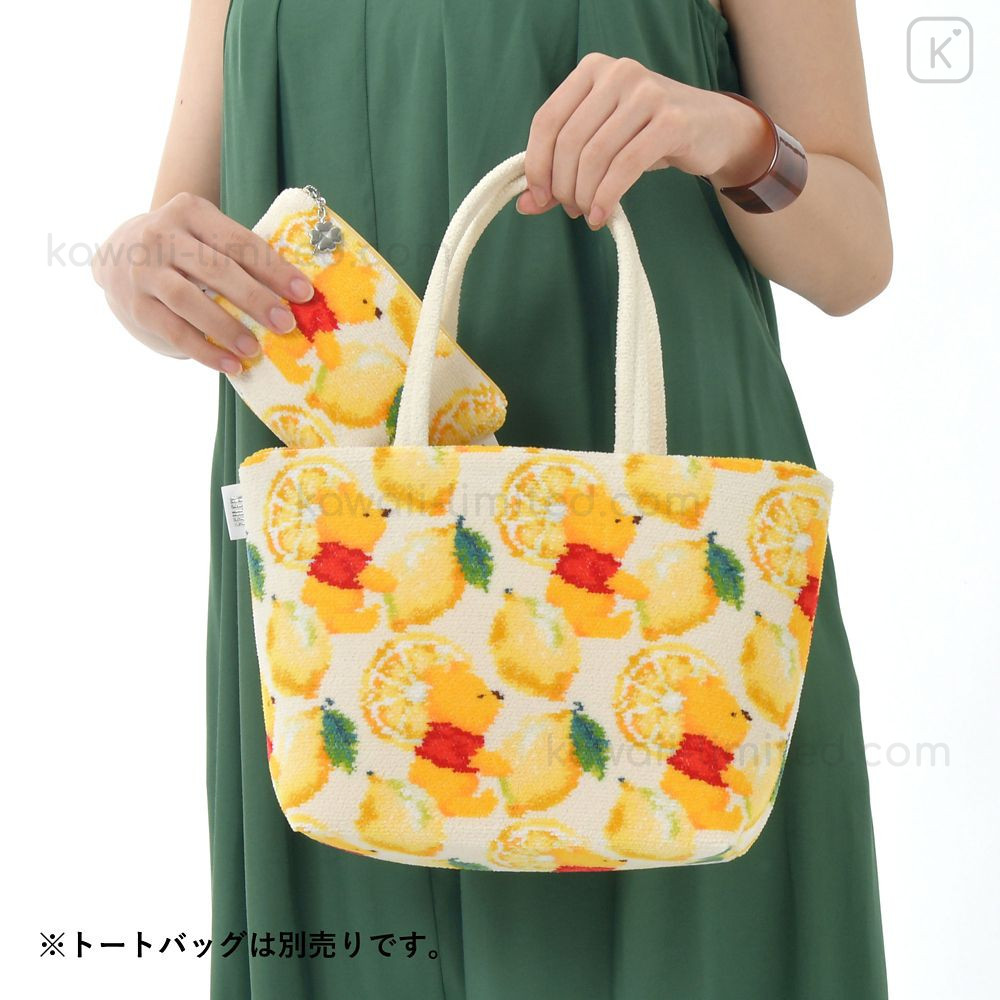 MimiEden 専用 Japan Disney Store Feiler Chenille Pouch - Pooh : Lemon | Kawaii