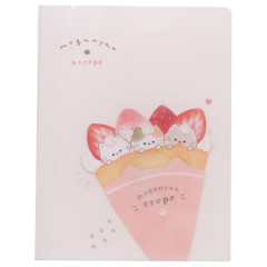 Japan Mogunyan 10 Pockets A4 Clear Holder - Cat Dessert Crepe Strawberry