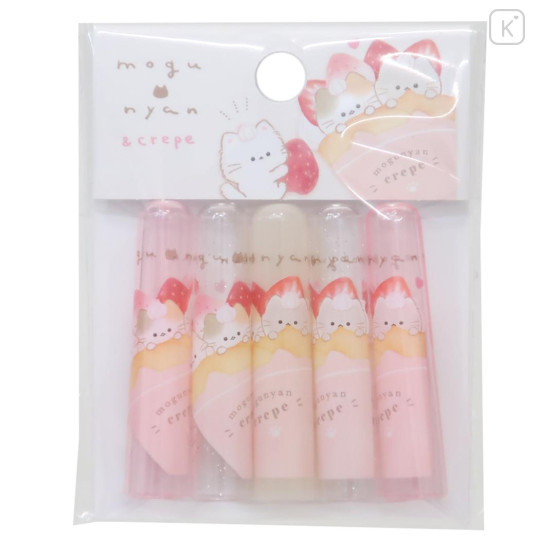 Japan Mogunyan Pencil Cap Set - Cat Dessert Crepe Strawberry - 1
