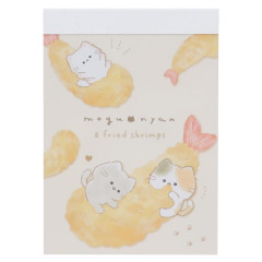 Japan Mogunyan Mini Notepad - Cat Fried Shrimp