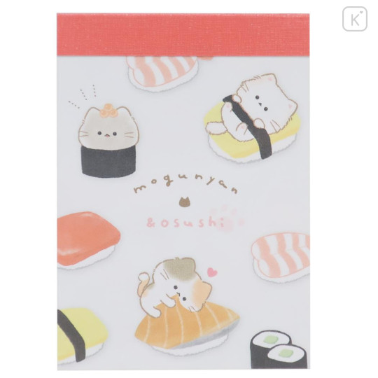 Japan Mogunyan Mini Notepad - Cat Sushi - 1