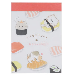 Japan Mogunyan Mini Notepad - Cat Sushi