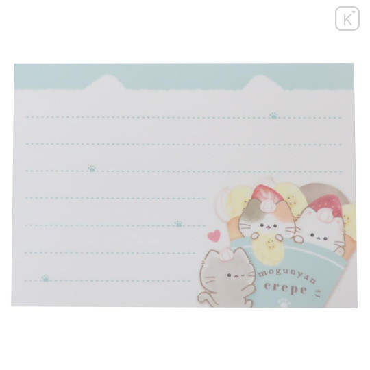 Japan Mogunyan Mini Notepad - Cat Dessert Crepe Strawberry - 3