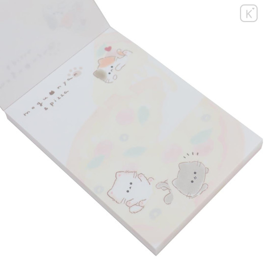Japan Mogunyan Mini Notepad - Cat Pizza - 2
