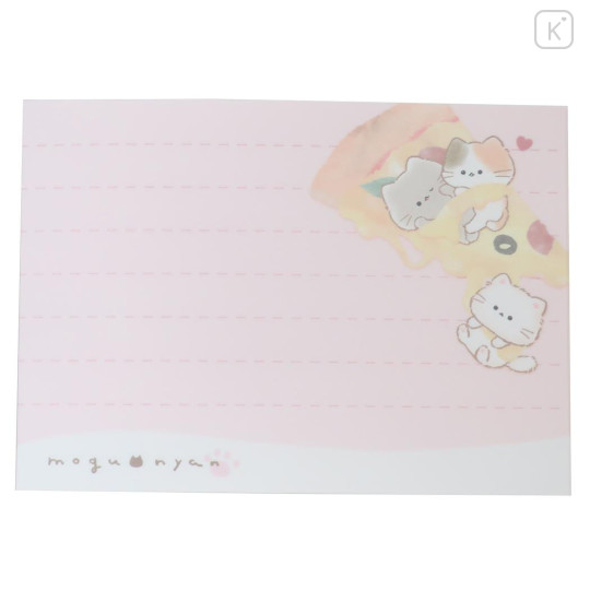 Japan Mogunyan Mini Notepad - Cat Pizza - 3