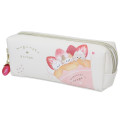 Japan Mogunyan Twin Zipper Pen Case - Cat Dessert Crepe Strawberry - 1