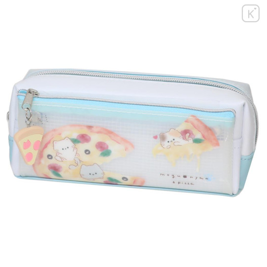 Japan Mogunyan Pen Pouch Pencil Case - Cat Pizza - 1