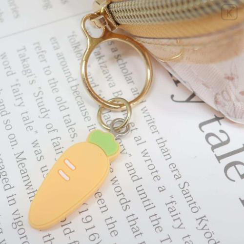 Japan Mogunyan Clear Pen Pouch - Cat Carrot - 4