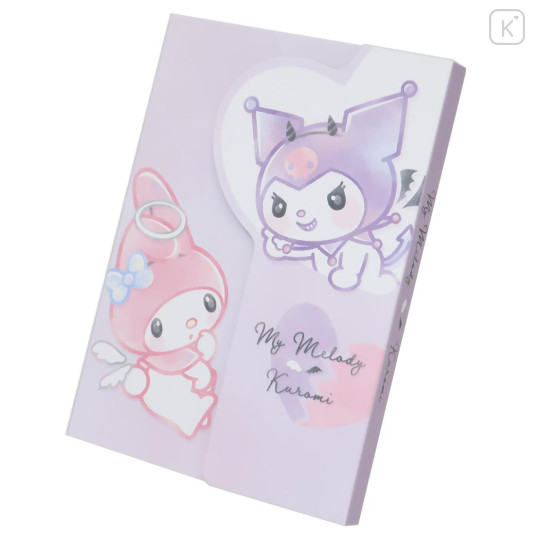 Japan Sanrio A6 Notepad - Kuromi & My Melody : Angel Devil - 1