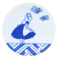 Japan Disney Porcelain Sauce Small Plate - Alice : Japanese Pattern