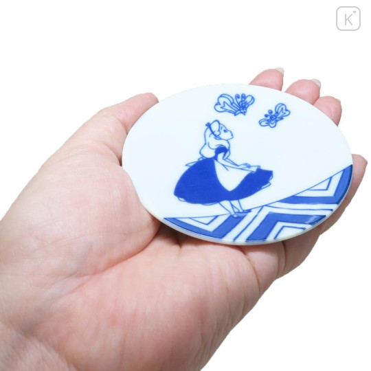 Japan Disney Porcelain Sauce Small Plate - Alice : Japanese Pattern - 2