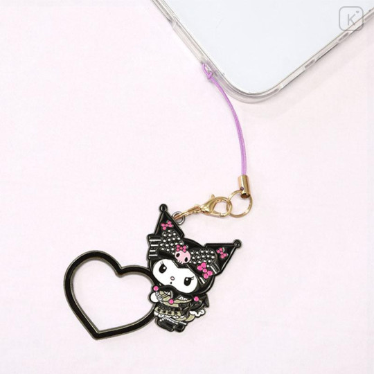 Japan Sanrio Ring Charm - Kuromi : 20th Anniversary Black Pink Party - 4