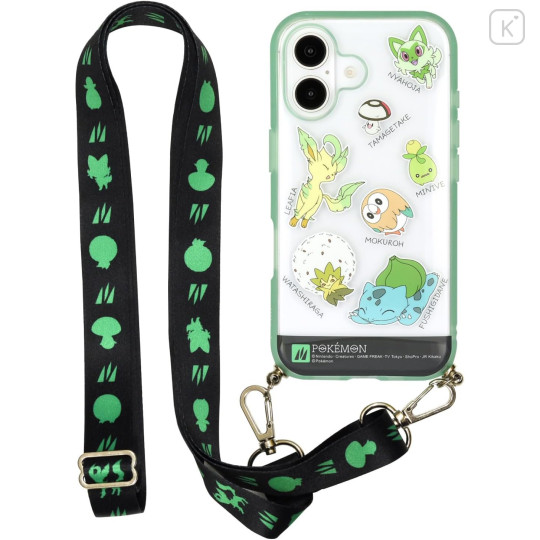 Japan Sanrio IIIIfit Loop iPhone 16 Case - Pocket Monster : Grass Type - 1