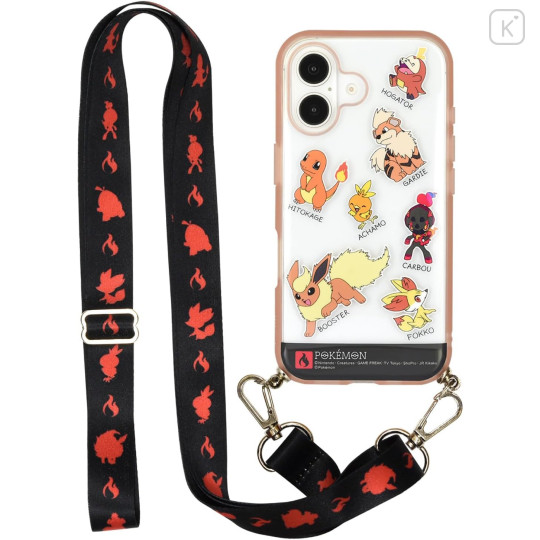 Japan Sanrio IIIIfit Loop iPhone 16 Case - Pocket Monster : Fire Type - 1
