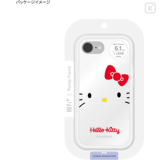 Japan Sanrio IIIIfit Plump Frame iPhone 16e Case - Hello Kitty - 7