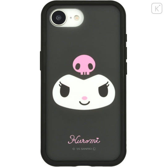 Japan Sanrio IIIIfit Plump Frame iPhone 16e Case - Kuromi - 1