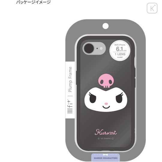 Japan Sanrio IIIIfit Plump Frame iPhone 16e Case - Kuromi - 7