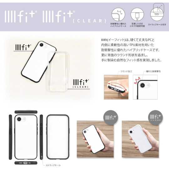 Japan Sanrio IIIIfit Clear iPhone 16e Case - Hello Kitty - 7