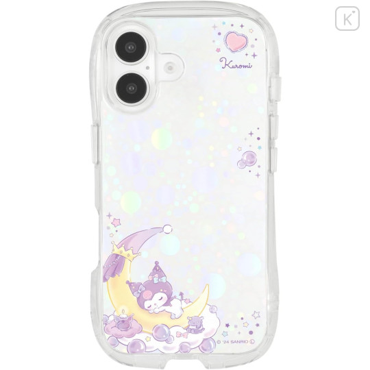 Japan Sanrio Crystal Clear iPhone 16 Case - Kuromi - 1
