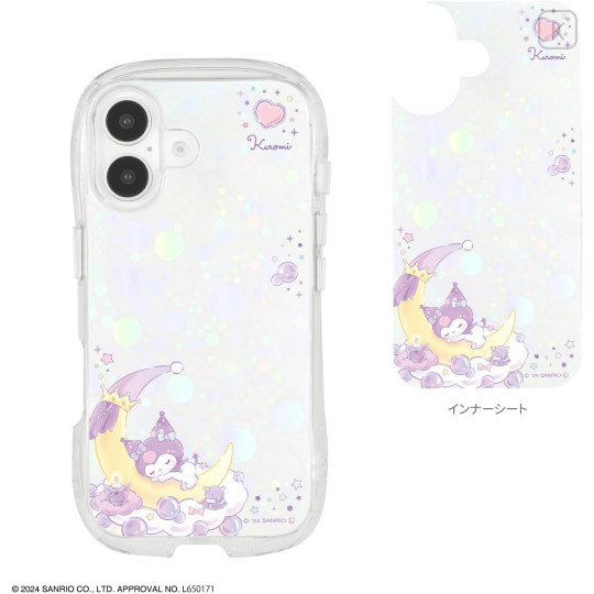 Japan Sanrio Crystal Clear iPhone 16 Case - Kuromi - 2