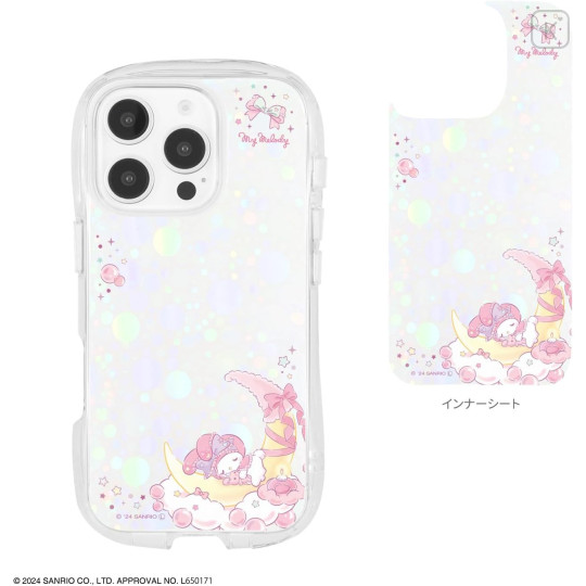 Japan Sanrio Crystal Clear iPhone Case - My Melody : iPhone16 Pro - 2