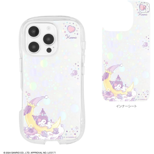 Japan Sanrio Crystal Clear iPhone 16 Pro Case - Kuromi - 2