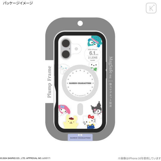 Japan Sanrio Plump Frame iPhone 16 Pro Case with MagSafe - Characters - 7