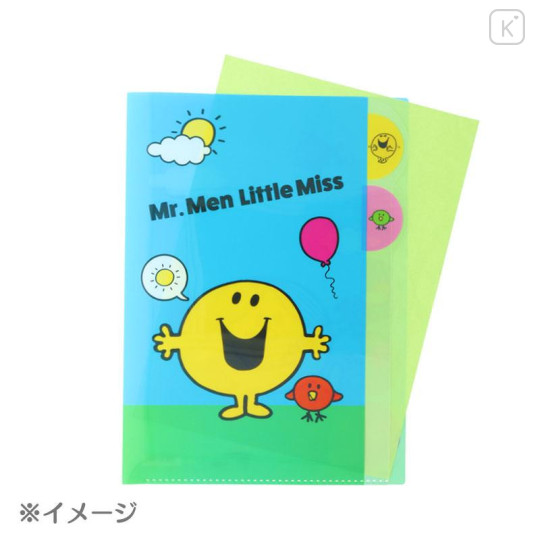 Japan Sanrio 5 Pockets A4 Index Holder - Mr. Men & Little Miss : Blue Sky Sunny Day - 5