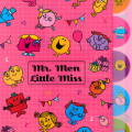 Japan Sanrio 5 Pockets A4 Index Holder - Mr. Men & Little Miss : Party Pink - 3
