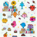 Japan Sanrio 3 Pockets A5 Index File - Mr. Men & Little Miss : Dessert Time White - 4