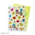 Japan Sanrio 3 Pockets A5 Index File - Mr. Men & Little Miss : Dessert Time White - 5